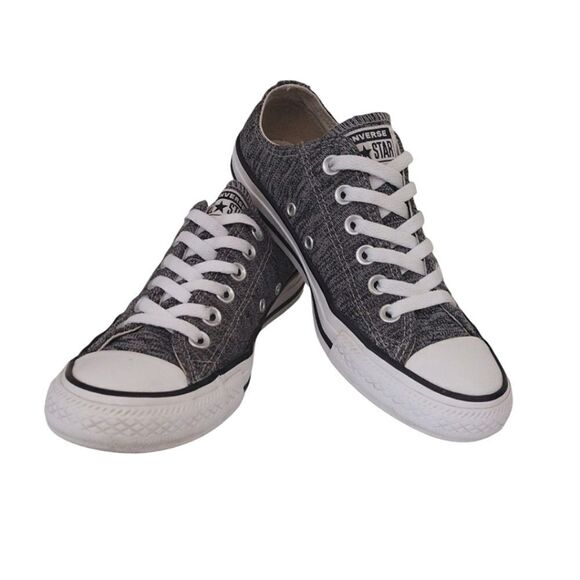 Converse Black White Heathered Canvas Low Top Y2k Sneakers Youth/ Men 5 - Picture 1 of 14